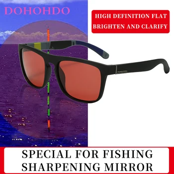 DOHOHDO 2023 Пластиковые Поляризованные Солнцезащитные очки с красными линзами, Мужские Солнцезащитные очки для спорта на открытом воздухе, Очки для рыбалки, Мужские Дизайнерские очки UV400