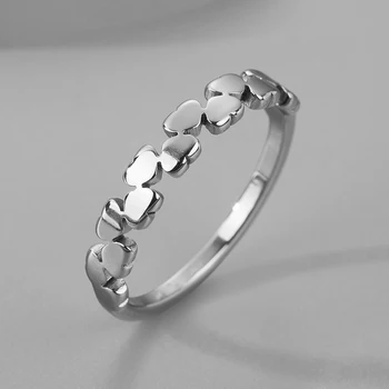 Todorova Милое простое кольцо в виде сердца из нержавеющей стали на половину Вечности для мужчин и женщин, Обещающее Наращиваемое кольцо, Очаровательные ювелирные изделия, Сладкий подарок