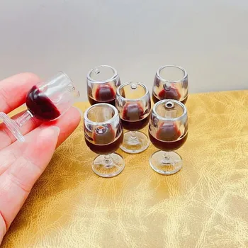 5шт винный бокал серьги кулон 3D технология мини бутылка для напитков кулон брелок ожерелье DIY ювелирное производство D174