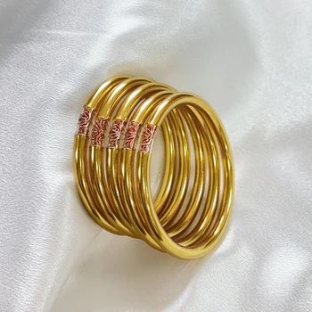 Высококачественные ювелирные изделия Золотой браслет из блестящей фольги для женщин Элегантные силиконовые браслеты Мужские подарочные дизайнерские браслеты Оптом