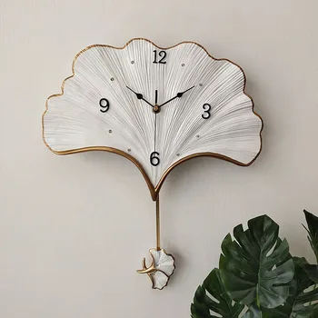 Украшение для гостиной Настенные часы Кварцевое искусство Уникальные Круглые домашние настенные часы Элегантный подарок Современный белый Wanduhr Home Decor