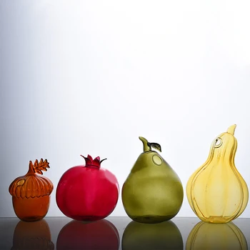 4 стиля, Гранат, фундук, Груша, ваза для цветов в форме тыквы, Креативная симпатичная стеклянная полка для домашнего стола, украшение для сада