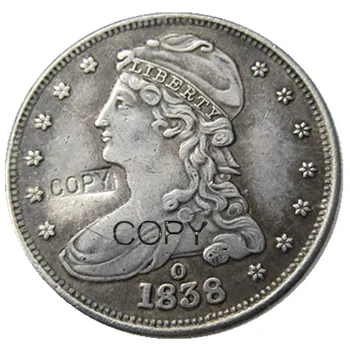 Монета-копия размером 1838o в виде бюста с крышкой в полдоллара.