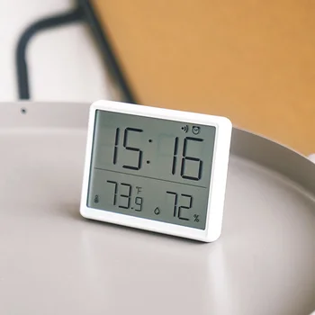 Термометр-гигрометр с ЖК-экраном, Магнитная задняя панель, точный монитор температуры и влажности, Переключаемые режимы ℃/℉ 12/24 часов