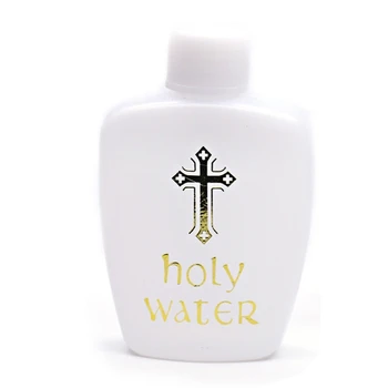 католическая бутылка объемом 60 мл, бутылка для воды Lourdes, пустая бутылка для святой воды, католический дорожный размер, золотой контейнер для хранения креста