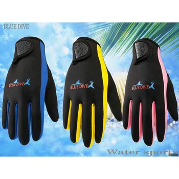 Перчатки для дайвинга для мужчин и женщин Носите без перчаток, предотвращающих царапины при подводном плавании (синяя полоса L)