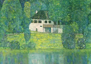 Густав Климт -Лиццльберг на озере Аттерзее, Печать на холсте, Плакат для декора гостиной, Домашняя Настенная картина