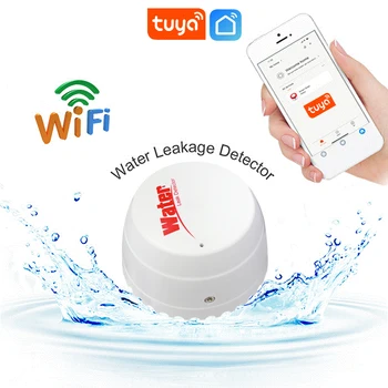 Умный детектор утечки воды Tuya WiFi, датчик наводнения, приложение Smart Life, удаленный мониторинг, оповещение о наводнении, переполнение, домашняя безопасность