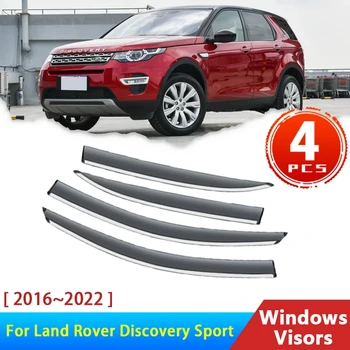 Дефлекторы для Land Rover Discovery Sport L550 2016 ~ 2022 2019 Аксессуары Козырьки на окнах автомобиля Защита от дождя для бровей Защита козырька
