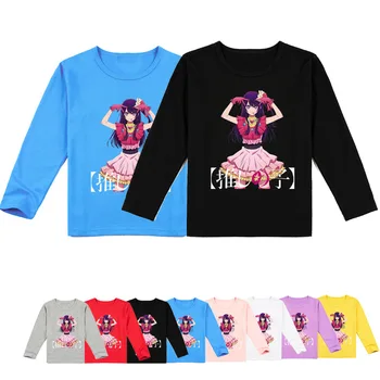 Новая футболка Kawaii Oshi No Ko для девочек, Футболка с рисунком Аниме Hoshi No, Модная Детская Одежда Для мальчиков-подростков, Повседневные топы с длинными рукавами