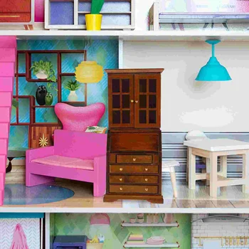 Миниатюрная Деревянная мебель Мебель для Кукольного Домика Шкаф для мебели для мини-дома Небольшой Мебельный декор