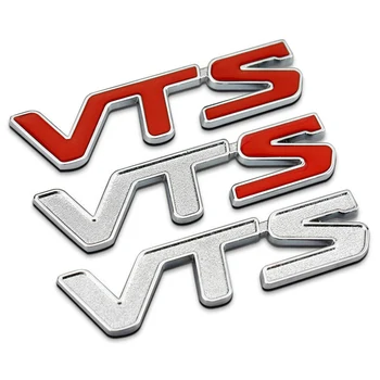 3D Металлический серебристо-красный логотип, эмблема VTS, значок на крыле автомобиля, наклейка для Citroen C2 C4 C5, Аксессуары для наклеек VTS