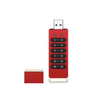 Защищенный USB-накопитель, 32 ГБ зашифрованный флэш-накопитель USB, аппаратный пароль, карта памяти с клавиатурой, флэш-диск USB 3.0
