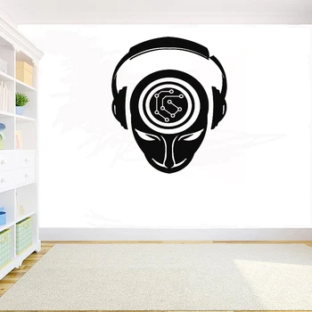 Музыкальные наушники виниловая наклейка на стену DIY ПВХ наклейка на стену украшение комнаты для детей спальня гостиная домашний декор художественная роспись G908