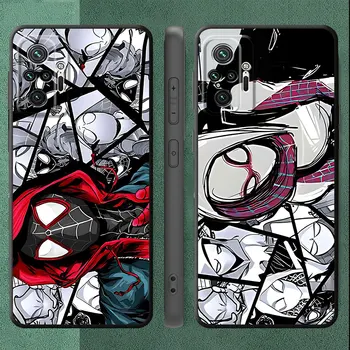Чехол для Xiaomi Redmi Note 9T 10 10S 12S 11S 10 Pro 12 8 7 9S 8T 11 Pro 9 Marvel Человек-Паук Гвен Арт Броня В Виде Ракушки Силиконовый Чехол
