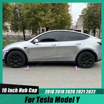 Для Tesla Model Y 2018-2022 19-Дюймовая Крышка Ступицы Автомобиля Performance Замена Автомобильной Крышки Колеса Полная Крышка Обода Тюнинг Обвесов