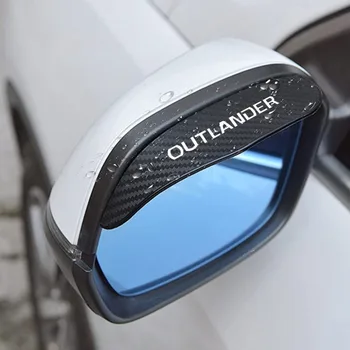 для Mitsubishi Asx Lancer Pajero Outlander L200 Colt Eclipse Ralliart Triton Delica 2шт автомобильное зеркало заднего вида из углеродного волокна Rain