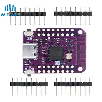 ESP32 S2 Mini V1.0.0 - LOLIN WIFI IOT на базе платы ESP32-S2FN4R2 ESP32-S2 4 МБ ФЛЭШ-памяти 2 МБ PSRAM, совместимой с MicroPython Arduino