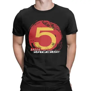 Speed Racer 5 Mach 5 Аниме Mach Go Go Go Speedy Манга футболка для мужчин С коротким Рукавом И Круглым Вырезом Футболки Из Чистого Хлопка 6XL Одежда
