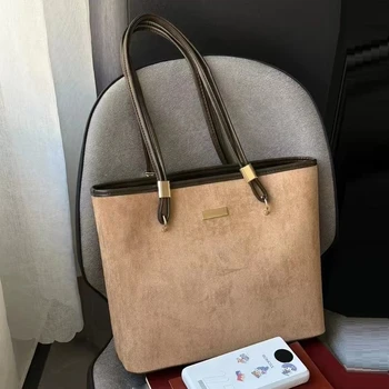 Женские сумки из матовой кожи, вместительные однотонные сумки через плечо для женщин, большие сумки для поездок на работу, женская сумка для рук