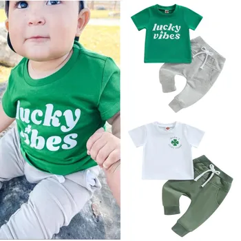Комплект Одежды на День Святого Патрика из 2 предметов для младенцев и мальчиков с буквенным принтом 