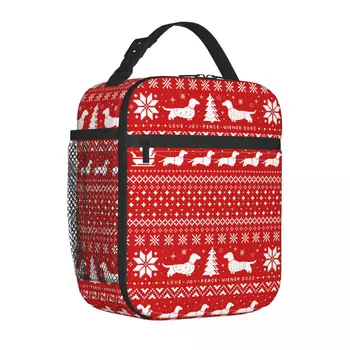 Утепленная сумка для ланча с рождественским рисунком 