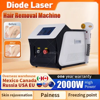 2024 Диодная лазерная эпиляция Лазер 755 808 1064 нм Трехволновая лазерная эпиляция Салон для постоянного удаления волос на теле