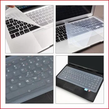 Защитная крышка клавиатуры, универсальная для ПК и 13, 14,0 / 15,6-дюймовая пылезащитная силиконовая прозрачная крышка для клавиатуры, аксессуары для ноутбуков