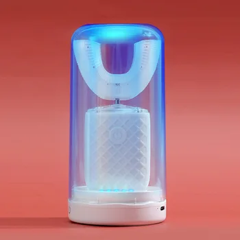 360 Градусов Интеллектуальная автоматическая электрическая зубная щетка U типа для взрослых и детей 6 режимов Умная звуковая зубная щетка USB зарядка IPX7