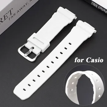 16-миллиметровый резиновый ремешок для Casio G-Shock DW5600/5000 9052 5600 6900 Сменный водонепроницаемый ремешок для наручных часов серии White Sport Watch Band