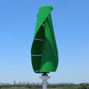 Ветряная турбина с вертикальной осью мощностью 5 кВт 48 В/96 В, Малошумная система альтернативной энергетики, Винтовой Ветрогенератор