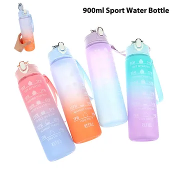Спортивная бутылка для воды объемом 900 МЛ, Герметичные бутылки для питья, портативная бутылка для воды для путешествий на открытом воздухе, кувшины для фитнеса в тренажерном зале