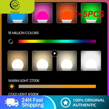 1-5 шт. Умные лампочки E27 Светодиодная лампа Умная лампочка RGB 220 В 110 В Работает с приложением Tuya Smart Life Smartthings Alexa Hub