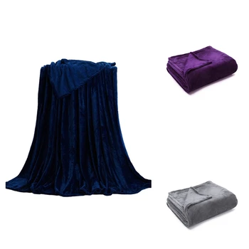 Фланелевое одеяло Однотонное одеяло для путешествий на диван, Тонкое фланелевое одеяло, которое можно стирать в машине, Мягкое и теплое зимой
