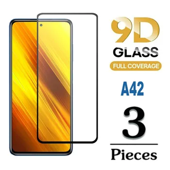 Защитные пленки 3ШТ 9D для Samsung Galaxy A42 из закаленного стекла для Samsung Galaxy A42 Стеклянные пленки