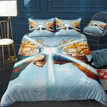 Пододеяльник Future Trunks Dragon Удобное одеяло Дизайн домашнего декора Универсальный комплект постельного белья Постельное белье + наволочка 3шт