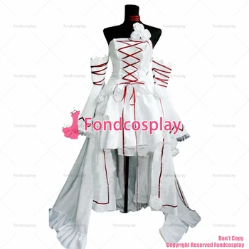 fondcosplay Готическое платье в стиле панк-Лолита, Бальное Длинное белое хлопчатобумажное вечернее платье Chobits Chi, косплей-костюм CD/TV[CK1436]