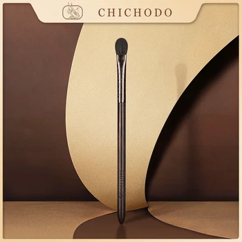 Кисточка для макияжа CHICHODO-Роскошная резная серия из шерсти животных из черного дерева-Кисточка для теней из козьей шерсти-Косметические кисти и косметика-E108