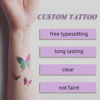 Персонализированная Пользовательская Временная Татуировка Наклейка DIY Поддельные Татуировки Наклейки для Боди-Арта Создайте Свой Собственный Дизайн Пользовательские Татуировки Наклейки