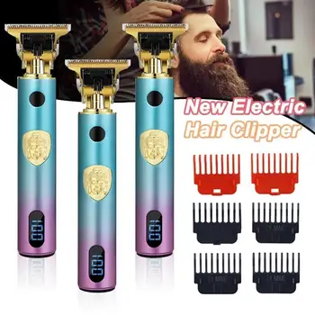 Новинка В электробритве T9 USB перезаряжаемый станок для стрижки волос профессиональный триммер для мужчин парикмахерская машинка для стрижки бороды