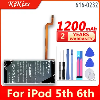 Аккумулятор большой Емкости KiKiss 616-0232 6160232 1200 мАч Для iPod 5th Video 60 ГБ 80 ГБ 6-го поколения Classic Толщиной 160 ГБ Bateria