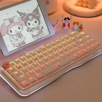 Kemove K68se Проводная механическая клавиатура для девочек Офисная игра N-key Rollover Mac Windows Пользовательская RGB подсветка ноутбука Мультимедийный офис