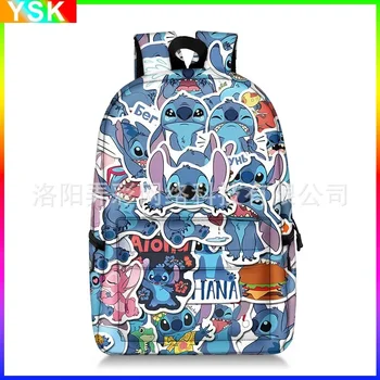 MINISO Disney New Stitch Школьная сумка для учащихся начальной школы с мультяшной анимацией, рюкзак большой емкости с полностью напечатанным рисунком, рюкзак