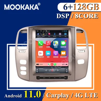 Автомобильный мультимедийный плеер Android 11.0 128G для Lexus LX470 GPS Навигация Автомагнитола Стерео Головное устройство Рекордер Аудио DSP