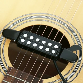 1 шт. Гитарный звукосниматель, разъем для звукоснимателя акустической гитары Черный пластик, металл для металлической струнной гитары и акустической