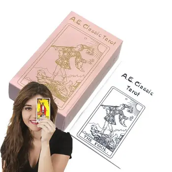 78 Карт A.E Classic Tarot Английская Версия Карт Оракула для Гадания Таблица Таро Настольная игра Таро Подарок Друзьям-Магам