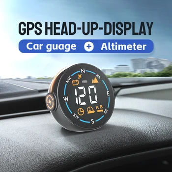 H600G Автомобильный HUD Головной дисплей GPS Спидометр Предупреждение О Превышении скорости Прибор для измерения высоты Подходит Для всех автомобилей Спидометр для автомобиля