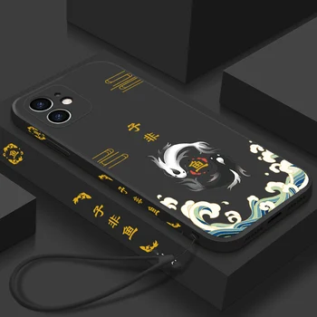 Рыба Морская Волна TPU Мультяшный Чехол для iPhone 14 Plus 13 Pro Max Чехол Для Телефона iPhone 11 Pro 12 Mini XS XR X 7 8 Plus SE 2 6s 6