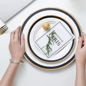 Креативная керамическая посуда в скандинавском стиле, простой подглазурный цвет, бытовая посуда, плоская тарелка для закусок в западном стиле