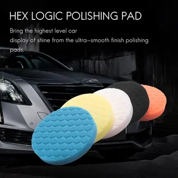 5 шт. 6-дюймовый 150-миллиметровый полировальный коврик Hex Logic для полировщика автомобиля в упаковке